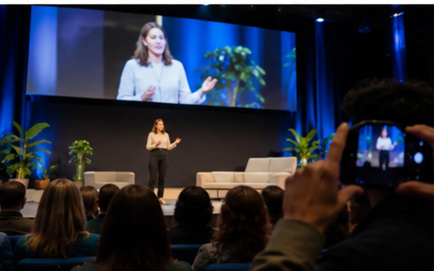 Een presentatie voor een zaal met datatalent